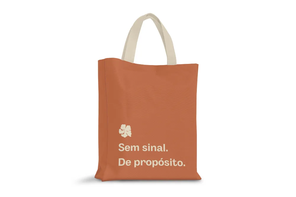Ecobag terracota — Sem sinal. De propósito.